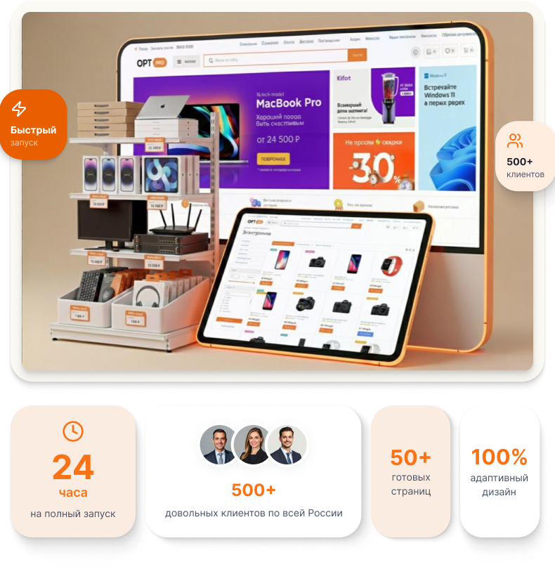 OptPRO: Оптовая и розничная торговля B2B + B2C. Профессиональный интернет магазин