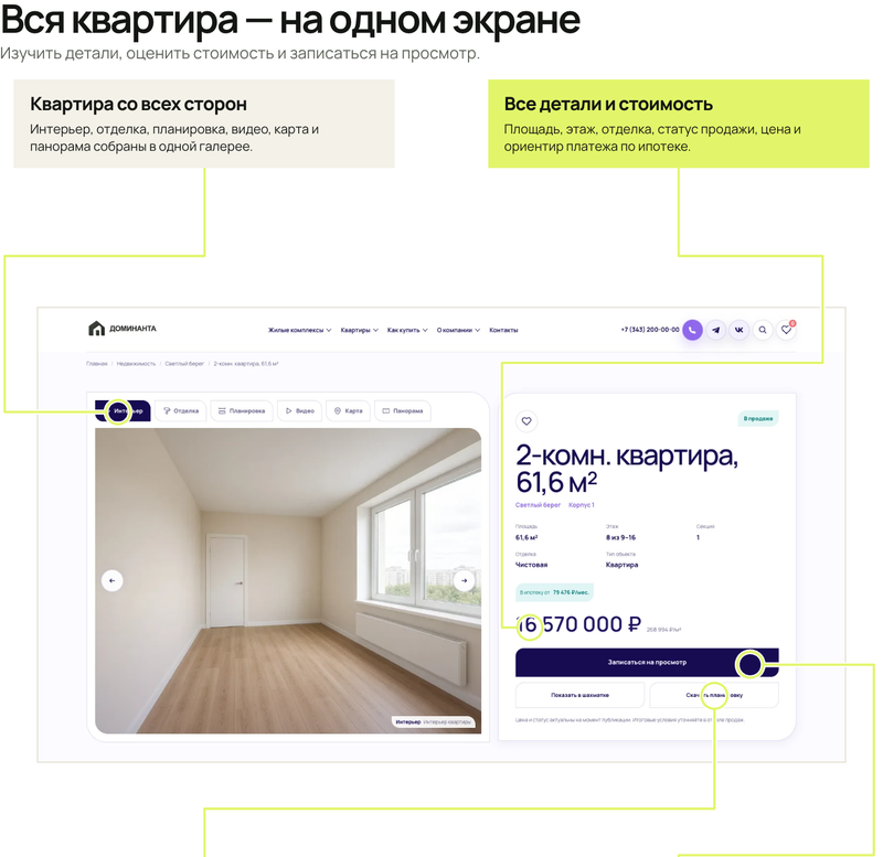 Доминанта: тиражное решение для сайтов недвижимости на 1С-Битрикс Доминанта: тиражное решение для сайтов недвижимости на 1С-Битрикс